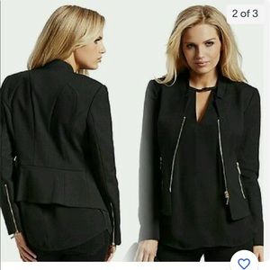 Guess by Marciano black Joely Zip Blazer jacket size 6